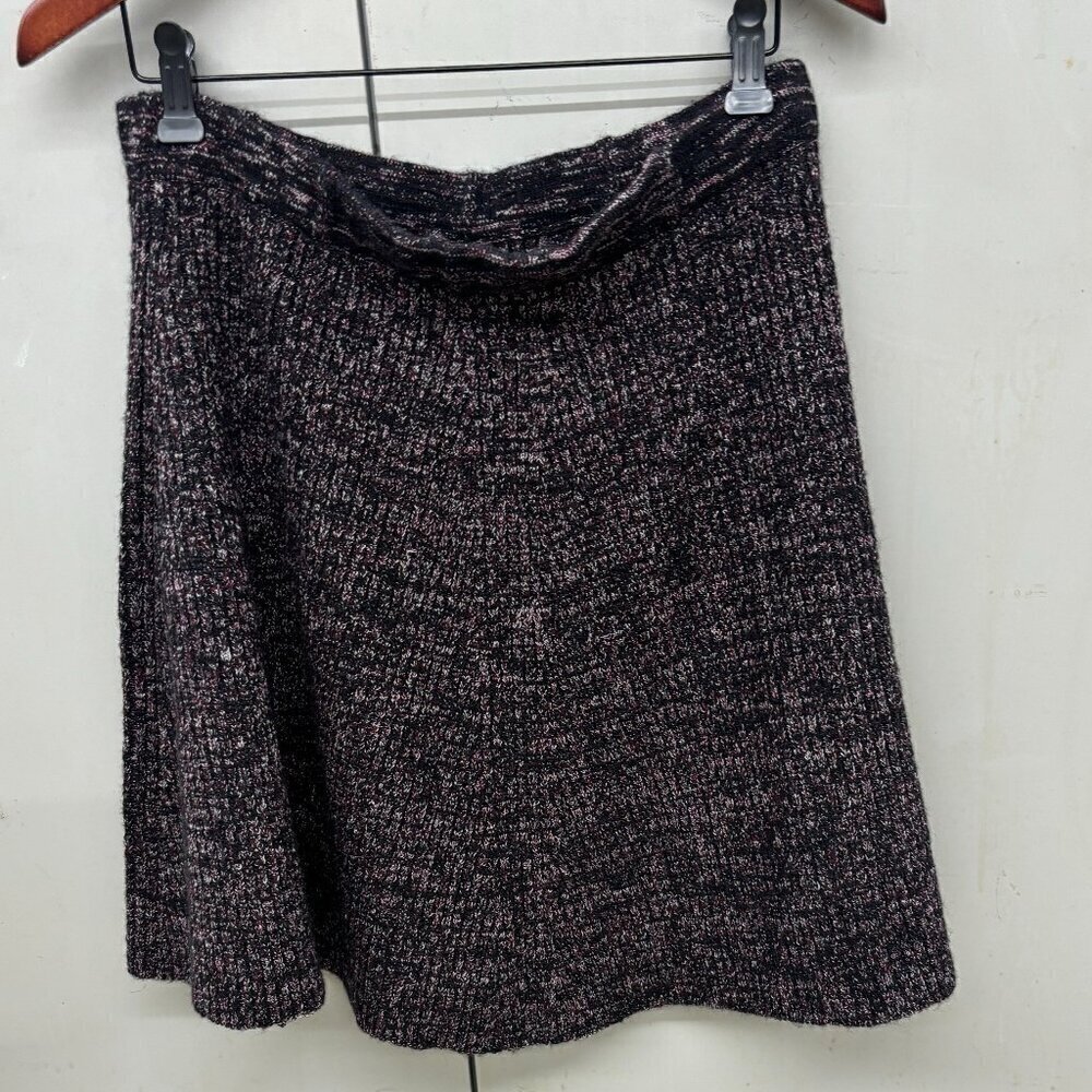 Adrienne Vittadini Mini Skirt Womens Large A Line Flowy Wool Blend Size L